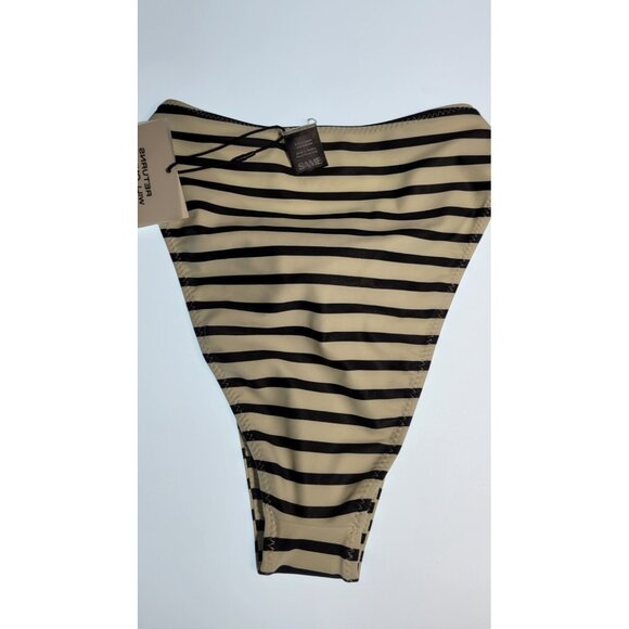 SAME Los Angeles Bottom Swim Womens Rossete Hugh Rise Striped Size Small - Picture 7 of 8